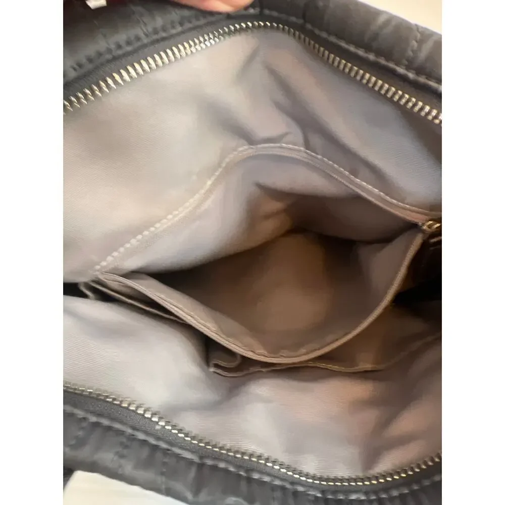 Coach Vintage Laura Circle tote bag in steel gray with sequin embellishments